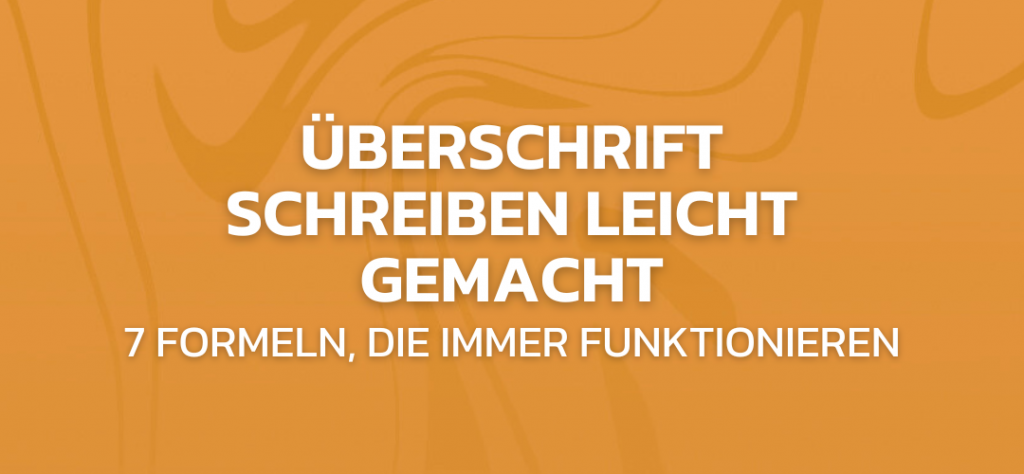Überschrift schreiben leicht gemacht